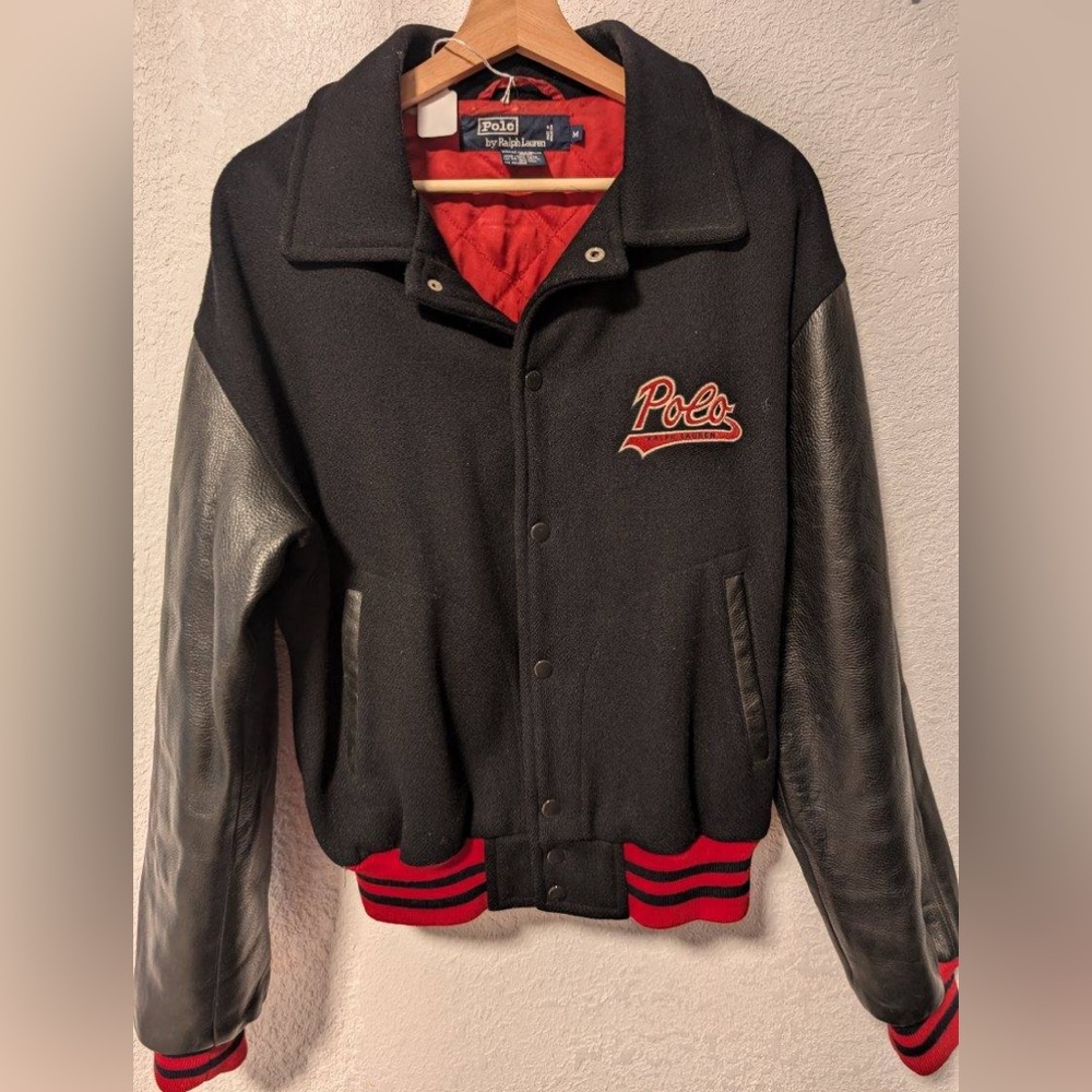 OG Vintage Polo Ralph Lauren Tiger Leather Jacket Size M